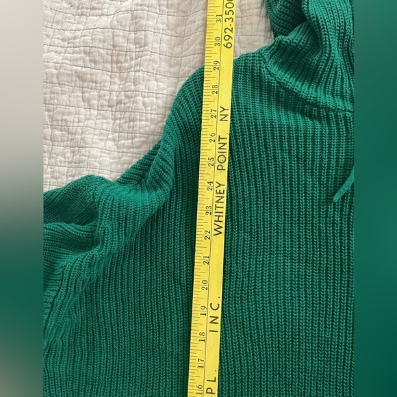 Aligne Green Organic Cotton Hooded Oversized Sweater Tunic Women’s Size Large - Picture 7 of 7
